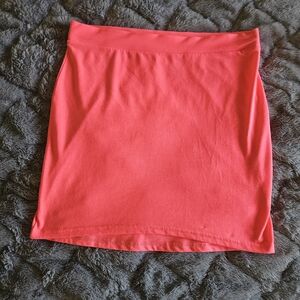 H&M Bright Coral Pencil Skirt